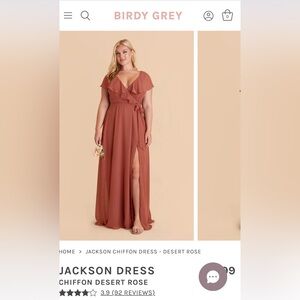 NWT 3X Birdy Grey bridesmaid dress in color Desert Rose.